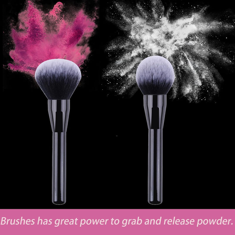 QUEENADA 2Pcs Powder Makeup Brush - Super Large Soft Loose Mineral Foundation Brush, Bronzer Beauty Brush