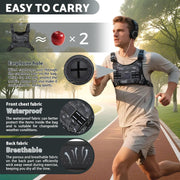 Sports Chest Bag For Men, Water Resistant Lightweight Front Chest Pack, Running Vest Bag With Built-In Phone Holder & Extra Storage For Workouts, Running, Cycling, Camo, Western