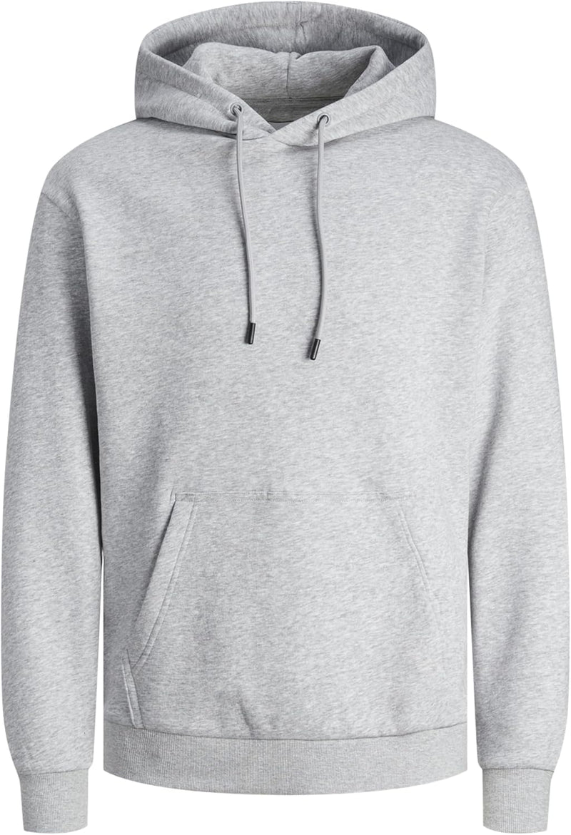 mens Jjebradley Noos Sweat Hood Sweatshirt (pack of 1) - Light Grey Mix