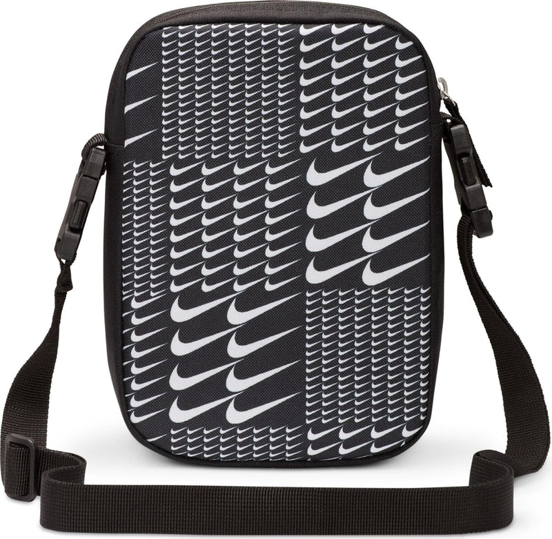 NIKE HERTGE CRSSBY-SWSH GRID CROSSBODY BAGS for UNISEX OneSize BLACKWHITE(WHITE)
