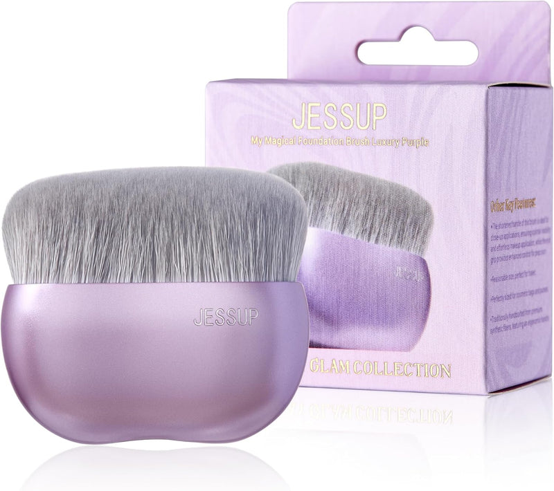Jessup Makeup Brush Foundation Brush with Makeup Sponge 1pc Kabuki Brush for Liquid, Cream or Flawless Powder Cosmetics Face Boby Brush, T882
