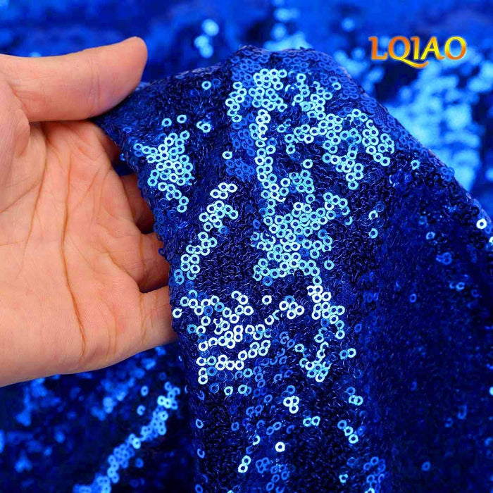 LQIAO 2 Panels Light Gold Sequin Backdrop Glitter Fabric for Wedding Birthday Parties Shimmer Wall-2x8ft