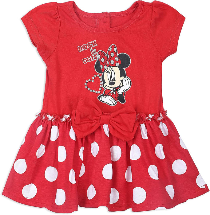 Disney baby-girls Disney Girl's 3-pack Minnie Mouse Short Sleeve Dress and Bloomer Set Disney Girl's 3-Pack Minnie Mouse Short Sleeve Dress and Bloomer Set