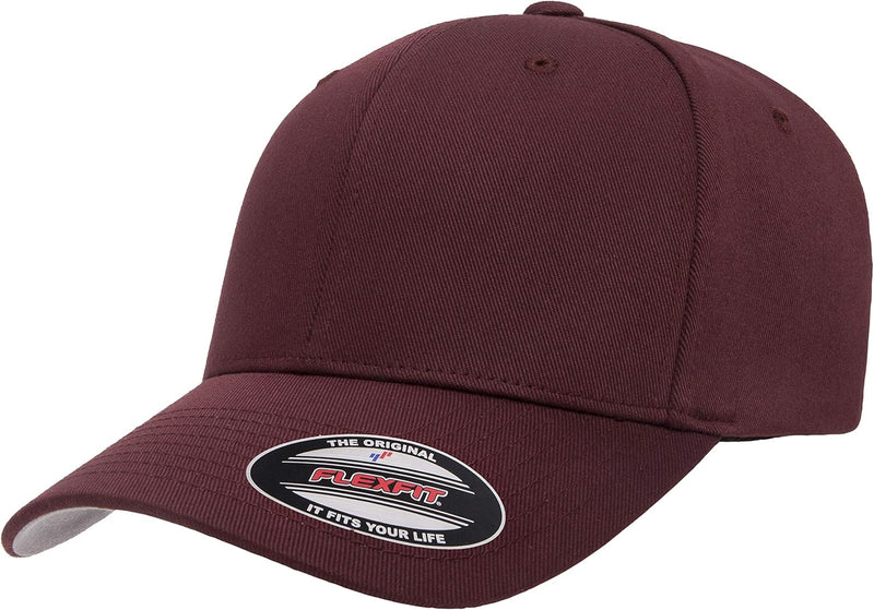 mens Flexfit Men's Athletic Baseball Fitted Cap - Maroon