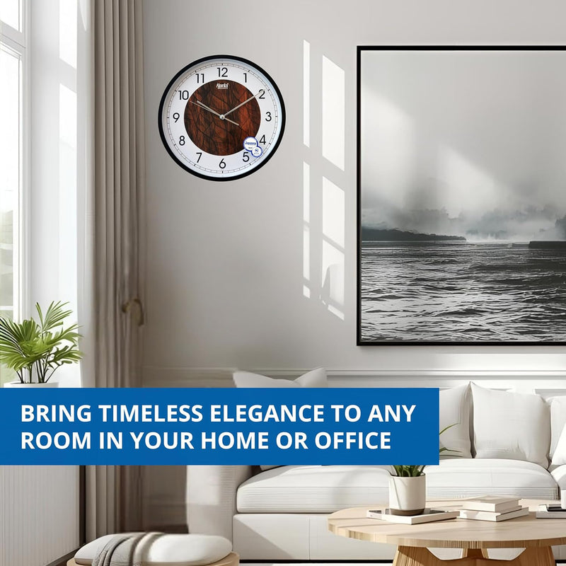 Ajanta 12 Inches Wall Clock for Home/Offces/Bedroom/Living Room/Kitchen (Silent Movement, White)