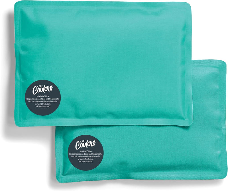 Cool Coolers Soft Ice Packs for Lunch Bags & Coolers, 2pk - Standard Teal