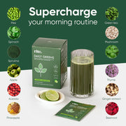 Daily Greens Drink Mix (New Recipe) I 40 Advanced Greens, Superfoods and Electrolytes, Vegan & Gluten Free, No Added Sugar, Advanced Natural Formula, Lemon flavor (Pack of 15)