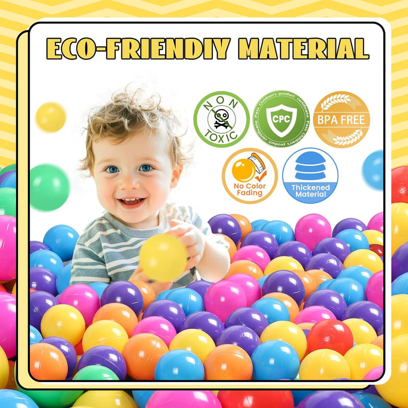 TRENDBOX 100 Colourful Ocean Ball (6 Colour) for Babies Kids Children Soft Plastic Birthday Parties Events Playground Games Pool