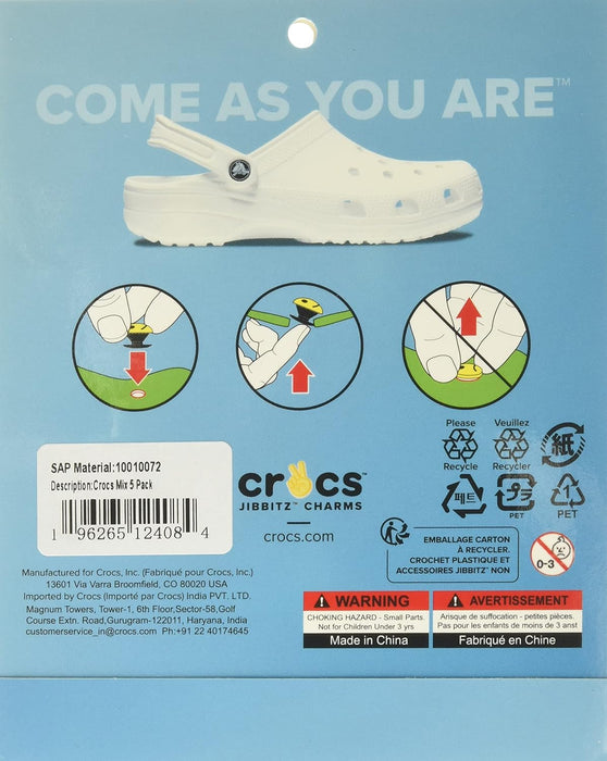 Crocs Jibbitz 5-Pack Trendy Shoe Charms | Jibbitz for Crocs