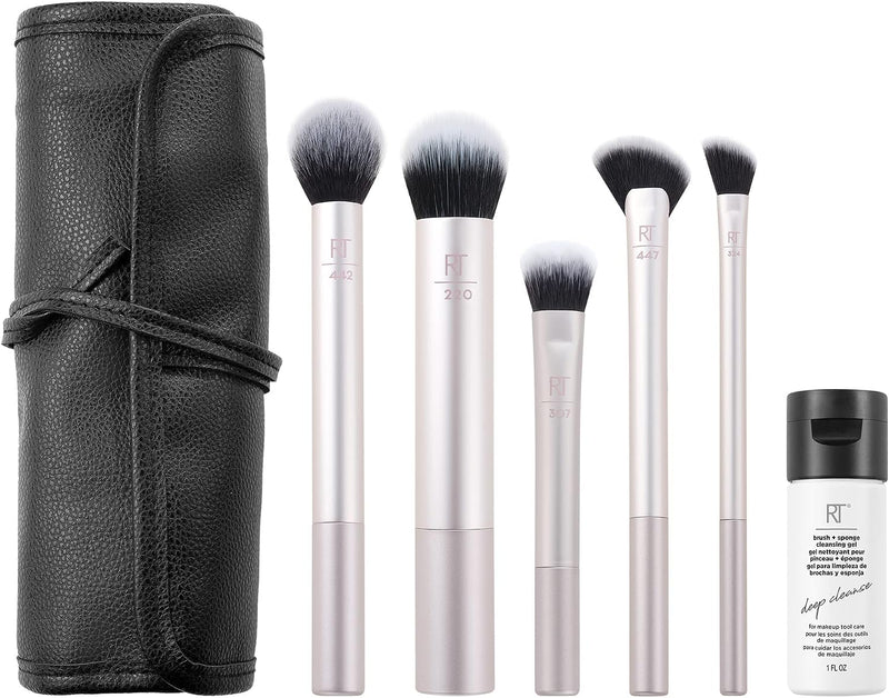 MakEUp Brush Set With 2 Sponge Blenders For Eyeshadow, Foundation, Blush, And Concealer, 6 Piece MakEUp Brush Set - Soft Radiance Total Face Kit, 7 PC