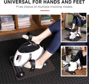 Pedal Exerciser with Digital Display, Mini Exercise Bike Pedal Sit Down, Desk Cycle Leg Arm Foot, Small Equipment for Home, Office, Elderly, Rehabilitation