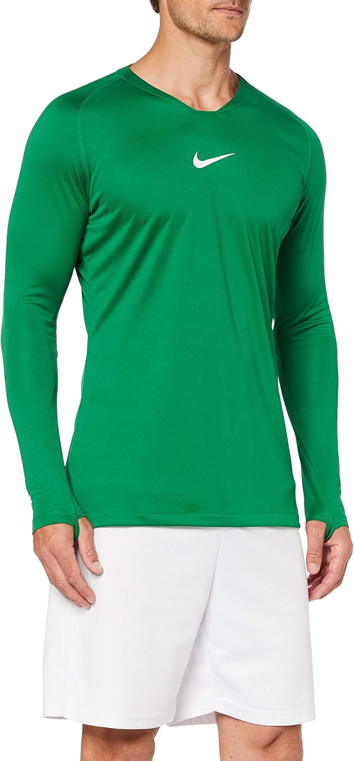 Men's M NK DRY PARK 1STLYR JSY LS Long Sleeved T-shirt - L Pine Green/White