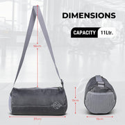 NIVIA Basic Duffle Polyester Bag/Gym Bags/Adjustable Shoulder Bag for Men/Duffle Gym Bags for Men (Grey)