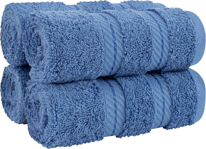 American Soft Linen GMSD 6-Piece 100% Turkish Genuine Cotton Premium & Luxury Towel Set for Bathroom & Kitchen, 2 Bath Towels, 2 Hand Towels & 2 Washcloths [Worth $72.95] - Rockridge Grey