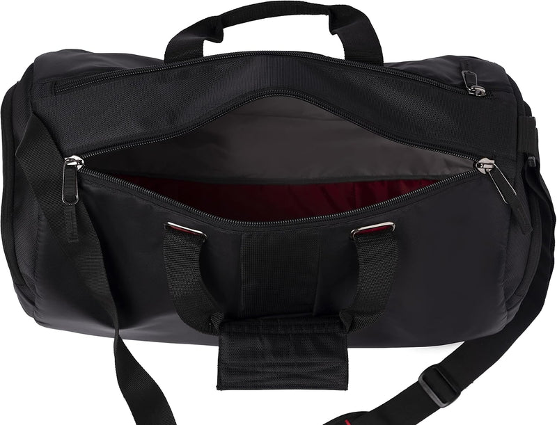 Magnum 38L Large Water Resistant Travel Duffle Bag/Gym Bag/Sports Duffle for Men/Women - Black Red