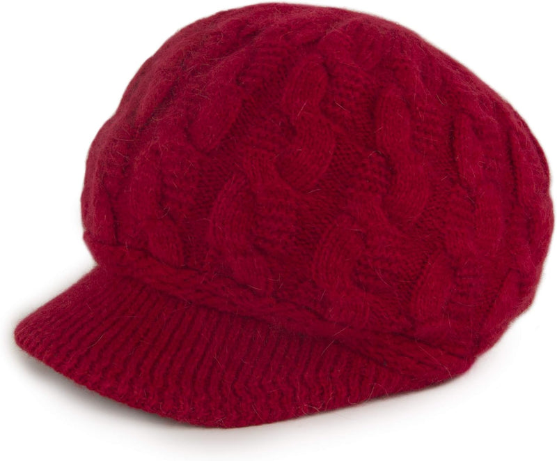 Muryobao Women's Winter Warm Slouchy Cable Knit Beanie Skull Hat with Visor