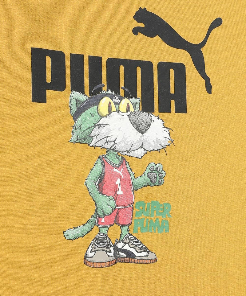 Unisex Kids SUPER PUMA Graphic Tee PS Archive Gold Shirt (pack of 1) - Archive Gold