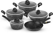Delcasa Chef Master 10-Piece Cookware Set- DC2284 - Black