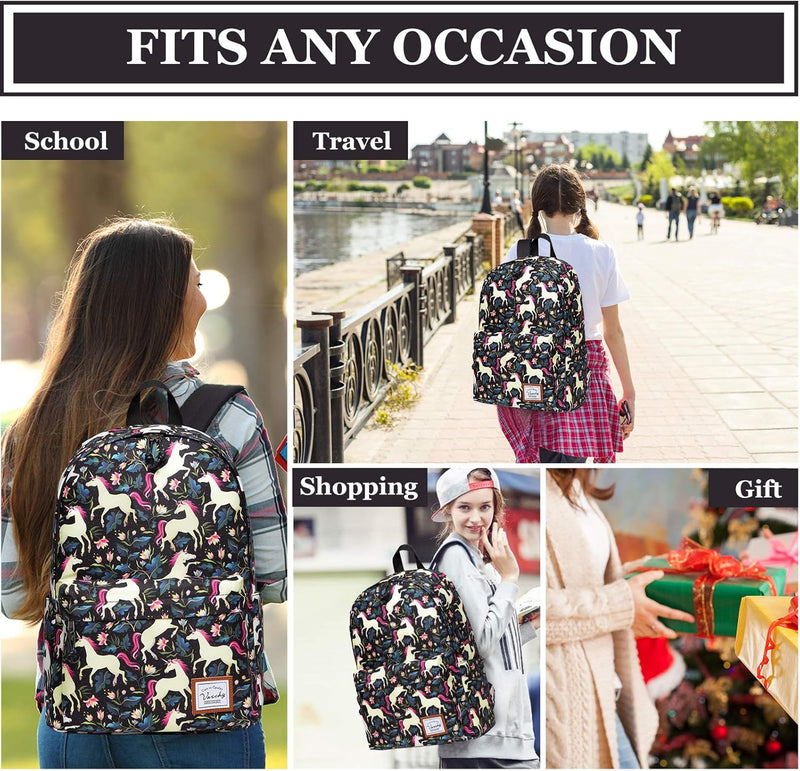 VASCHY Backpack for Women Men, Ultra Lightweight School Bag for Kids Teen Boys Girls, Casual Daypack Work, Travel
