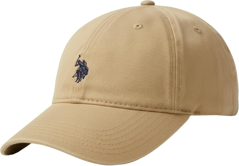 mens U.s Polo Assn. Cotton Adjustable Curved Brim Baseball Cap With Embroidered Small Pony Logo Baseball Cap (pack of 6) - Khaki