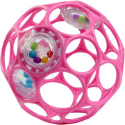 Bright Starts Oball Easy-Grasp Rattle BPA-Free Infant Toy in Teal, Age Newborn and up, 4 Inches - Pink