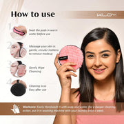 KLOY Reusable Multipurpose Makeup Removal Facial Cleansing Pads (Pack of 2), Facial Makeup Remover, Eye Makeup Remover & Foundation Simple Makeup Remover Pads (Pink & Black)