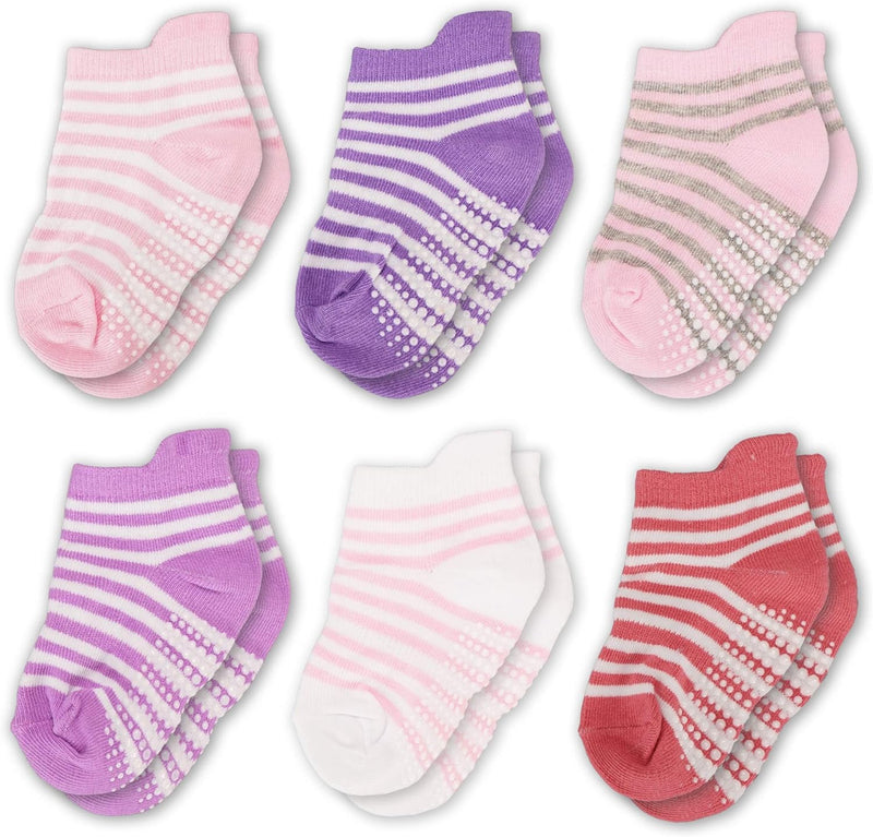 CozyWay Non-Slip Socks with Grippers - Ankle Style for Little Girls and Boys, Infants, Toddlers, Children