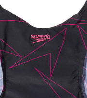 Girls' Boomstar Tankini, Black/Electric Pink, 32 (13-14 Yrs)