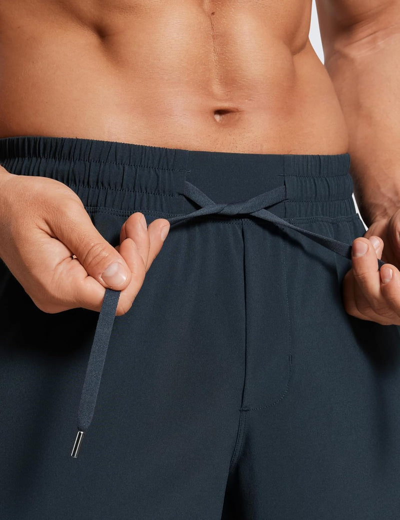 CRZ YOGA Men's Linerless Workout Shorts -9'' Quick Dry for Running Sports Athletic Gym with Pockets