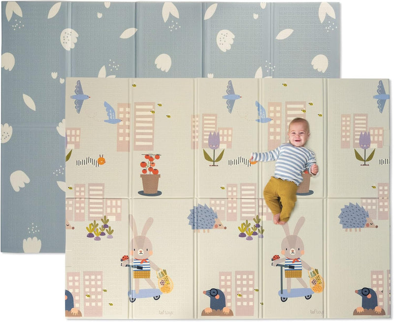 Taf Toys Baby Play Mat - Tummy Time & Crawling Foam Mat with Interlocking Floor Tiles, 72x48 Inches Puzzle - X-Large Play Mat for Infants & Toddlers