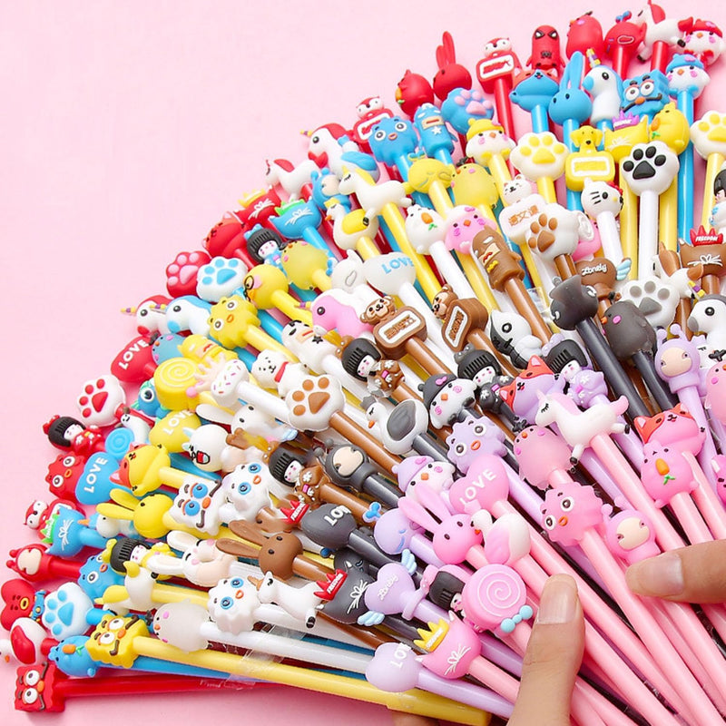 50 Pack Cute Cartoon Pens Animal Writing Pens 0.5 mm Assorted Styles Pens Stationery for Office School Student Kids Present,Classroom, Party Favors, Goodie Bags Fillers, Birthday Day Gifts and Prize