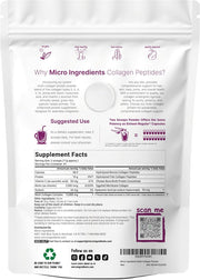 Multi Collagen Peptides Powder, 1 Pound (16 Ounce) - Type I,II,III,V,X with Biotin 10,000mcg, Hyaluronic Acid, Vitamin C - Unflavored - Keto & Paleo Friendly, Easy Dissolve, Non-GMO, Gluten Free