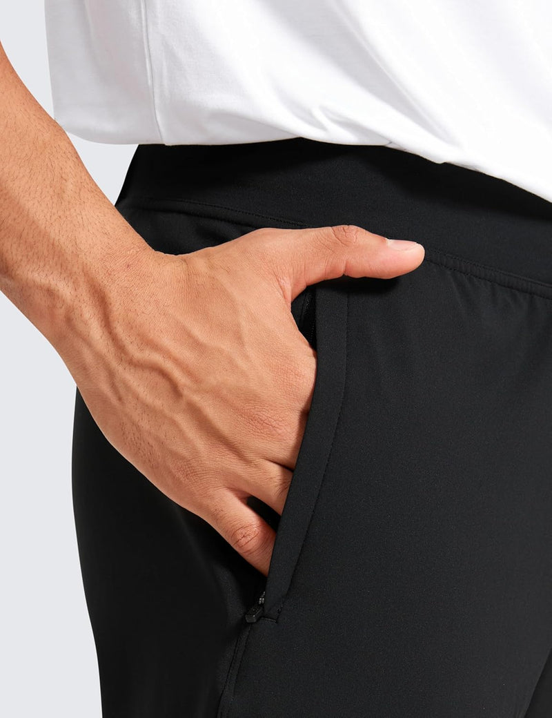 CRZ YOGA Men's Lightweight Jogger Pants - 30'' Elastic Stretchy Pants with Side Pockets
