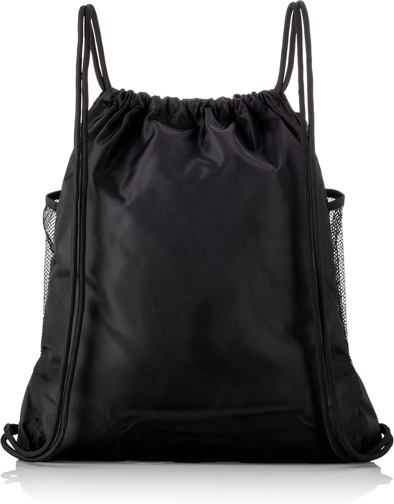 Showay Basketball Backpack, Foldable Soccer Backpack Gym Bag Sackpack Sports Sack with Detachable Ball Mesh Bag for Volleyball Baseball Yoga, Black