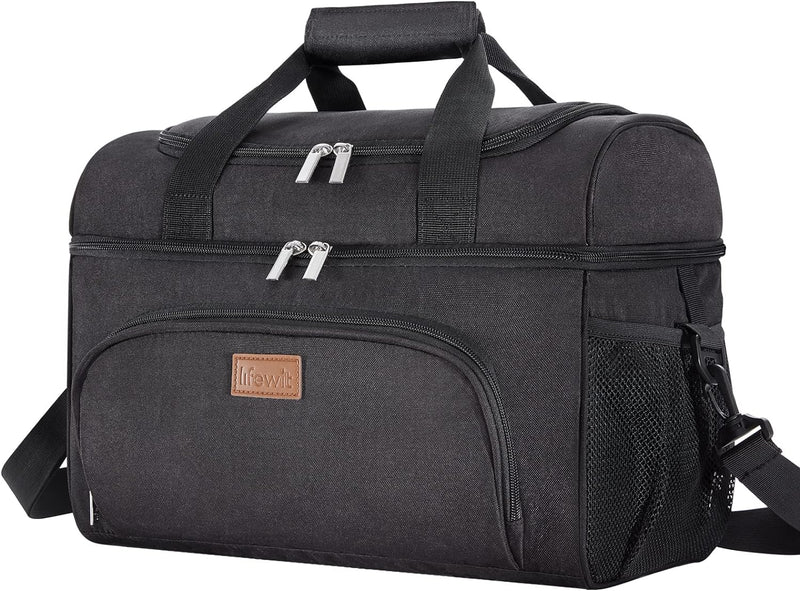 Insulated Cooler Bag, 32/48 Can Large Leakproof Beach Cooler, Lightweight Portable Double Layer Soft-Sided Travel Ice Chest for Camping, Kayaking, Road Trips, Grocery Shopping