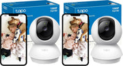 TP-Link Tapo Pan/Tilt Smart Security Camera, Indoor CCTV, 360 Rotational Views, Works with Alexa&Google Home, No Hub Required, 1080p, 2-Way Audio, Night Vision, SD Storage, Device Sharing (TC70) - 2 MP-TC70 (Pack of 2)