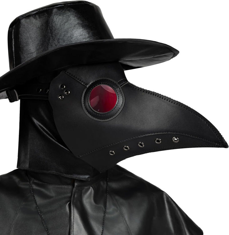 Spooktacular Creations Black Plague Doctor Costume Set, Halloween Costume with Beak Mask, Dr Outfit