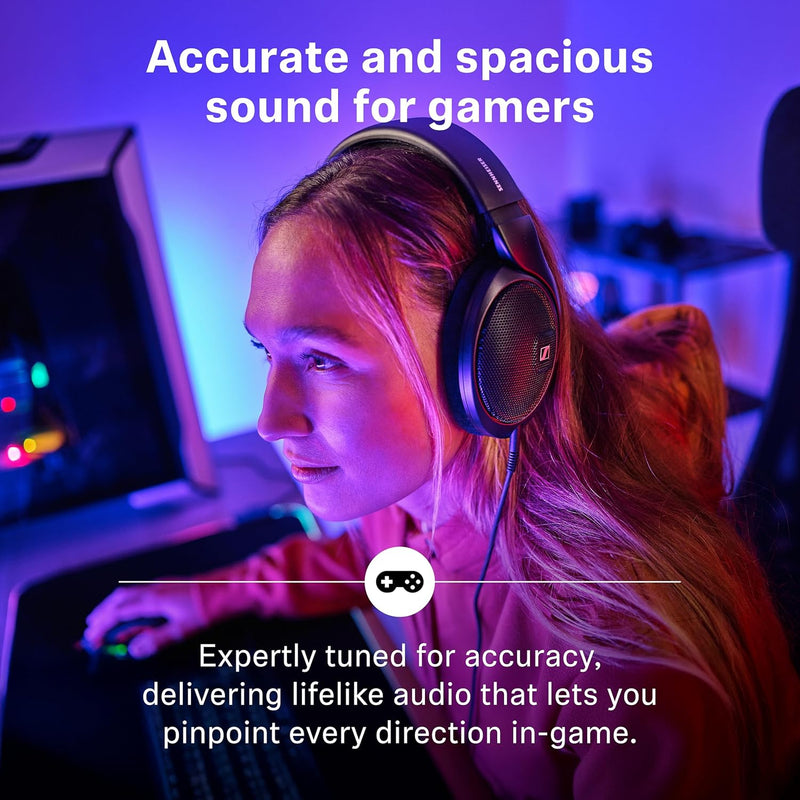 Sennheiser HD 560 S Over-The-Ear Audiophile Headphones - Neutral Frequency Response, E.A.R. Technology for Wide Sound Field, Open-Back Earcups, Detachable Cable, (Black) (HD 560S), Wired