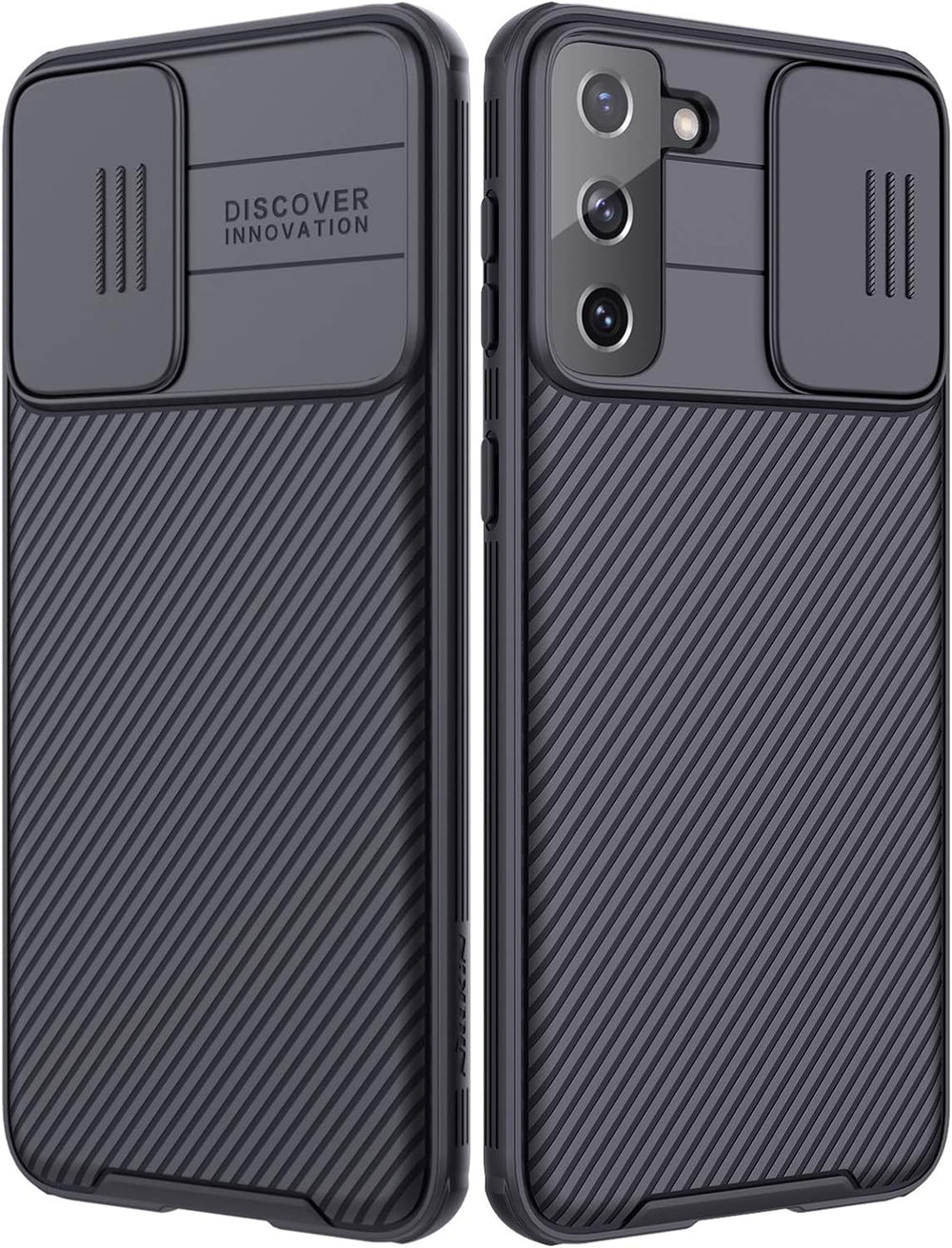 Nillkin Case for Samsung Galaxy S21 S 21 (6.2" Inch) CamShield Pro Slider Camera Close & Open Double Layered Protection TPU + PC Blue Color