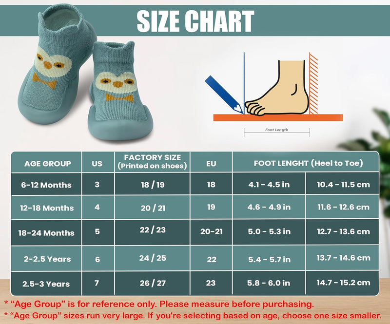 Dookeh Baby Sock Shoes Boys Girls First Walking Shoes Non-Slip Slippers Soft Sole Sneakers Toddler Infant Babygirl