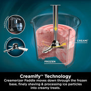 CREAMi, Ice Cream Maker, Gelato, Sorbet,Milkshakes, Mix-ins, Smoothie Bowls & More, 7-in-1, Ice Cream Pints, Pint lid, Healthy Ice Cream, Black, NC300UK - CREAMi
