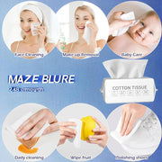 MOMENT 4Packs Disposable Face Towel Soft Washcloths Facial Cleansing Cotton Tissue Wet Dry Wipes Makeup Remover Towel for Skincare 400PCS/200 200MM