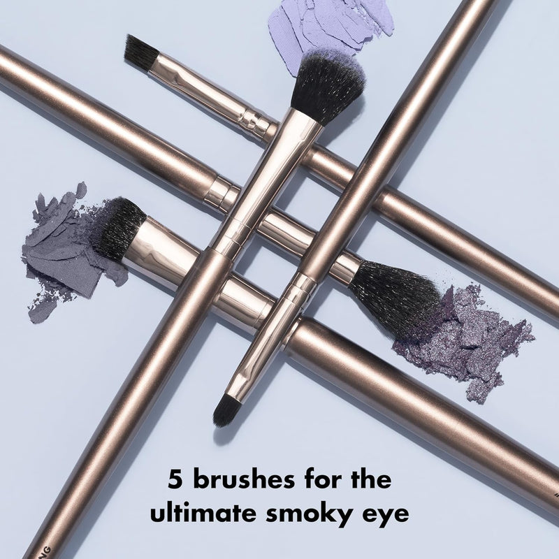 E.L.F. Smoky Eye Brush Kit, 5 Vegan MakEUp Brushes, Flawlessly Blends Eyeshadow & Eyeliner
