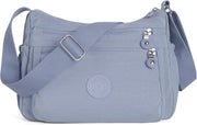 Crossbody Bags for Women Waterproof Tote Bag Casual Nylon Purse Handbag RFID Lightweight Messenger Bag - Light Purple