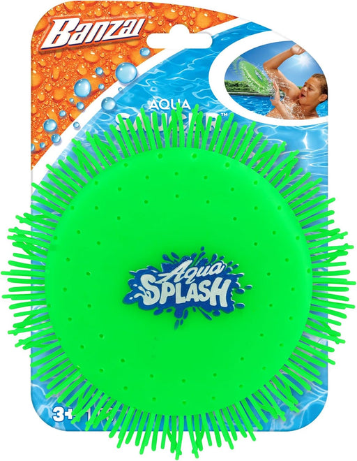 Banzai Aqua Saucer Soft, Squishy Water Toy Fun for Kids 3+ Soak & Splat for Pool & Outdoor Play Vibrant Assorted Colors (Green, Orange, Purple) Wet or Dry Play Compact & Safe