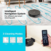 BLACK+DECKER Robotic Vacuum Cleaner and Mop, Alexa Enabled, 2150 Pa Suction, 120 Min Runtime, Self-Charging, Smart App Control, Visual Mapping, Black - BRVA425B00-B5