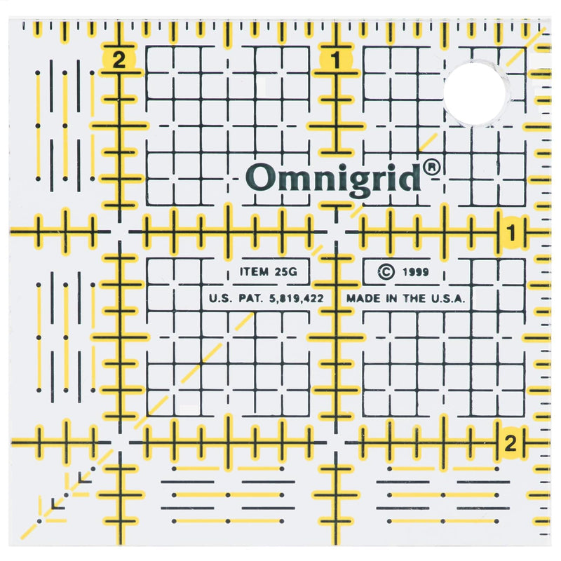 Omnigrid Ruler 1x6" - Square 2-1/2" x 2-1/2"