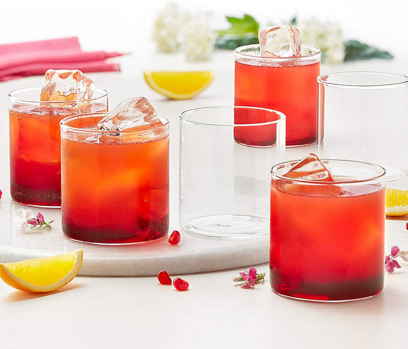 Borosil Vision Transparent Water Glass/Cold Drink Tumbler/ Beer Glass/Juice Glass Set of 6 Pcs (295 ML each) Flame Proof Glasses, Microwave & Dishwasher Safe