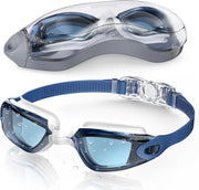 Aegend Swim Goggles, Swimming Goggles No Leaking Adult Men Women Youth, Aqua, UK-02-0016-1 - Blue-white