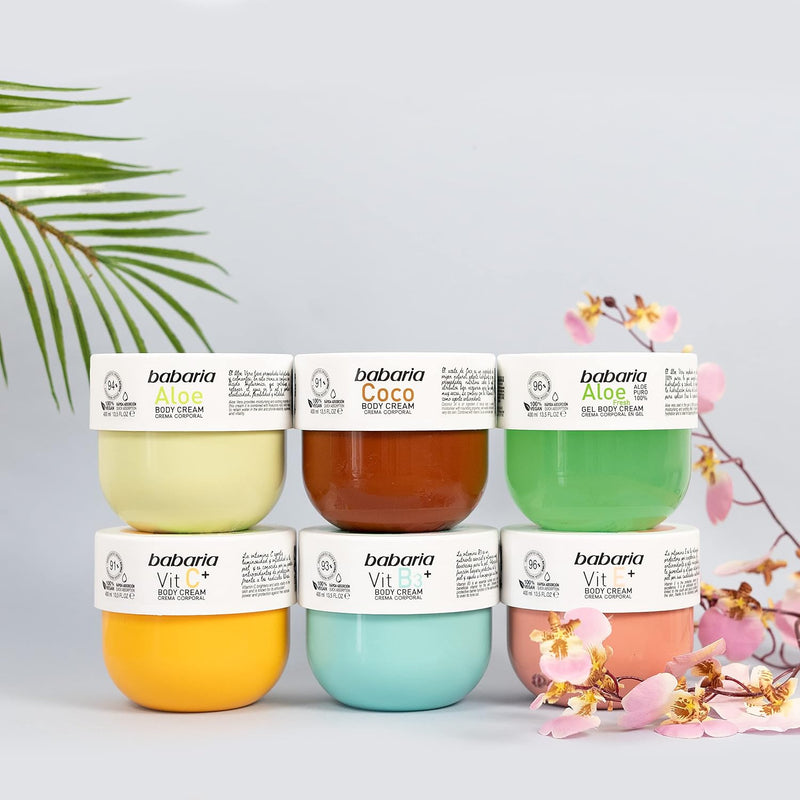 Crema Corporal Hidratante y Antioxidant with Vitamin E para Pieles Normales y Secas, Vegano - 400 ml